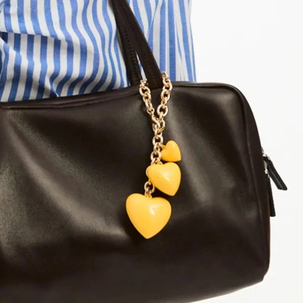 Roxanne Assoulin The Puffy Heart Bag Charm Yellow Classic